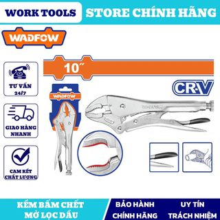 ĐỒ NGHỀ WADFOW Kềm bấm chết hàm cong 10" phạm vi 0-43mm WLP1C02