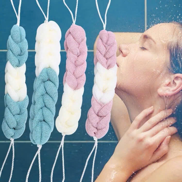 BÔNG TẮM LƯỚI DÀI KÈM DÂY 2 ĐẦU,  Bông Tắm Lưới Tròn, Lưới Dài Tạo Bọt Cao Câp hỗ trợ chà lưng - MÃ: BONGTAMLUOI47