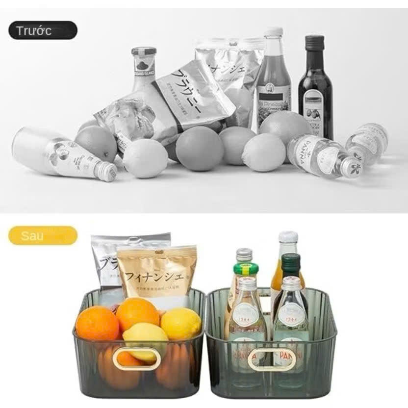 Khay Đựng Đồ Trong Suốt Kiểu Dáng Sang Trọng,  KHAY NHỰA ĐỂ BÀN ĐA NĂNG SIZE TO - MÃ: KHAYDUNGDO65