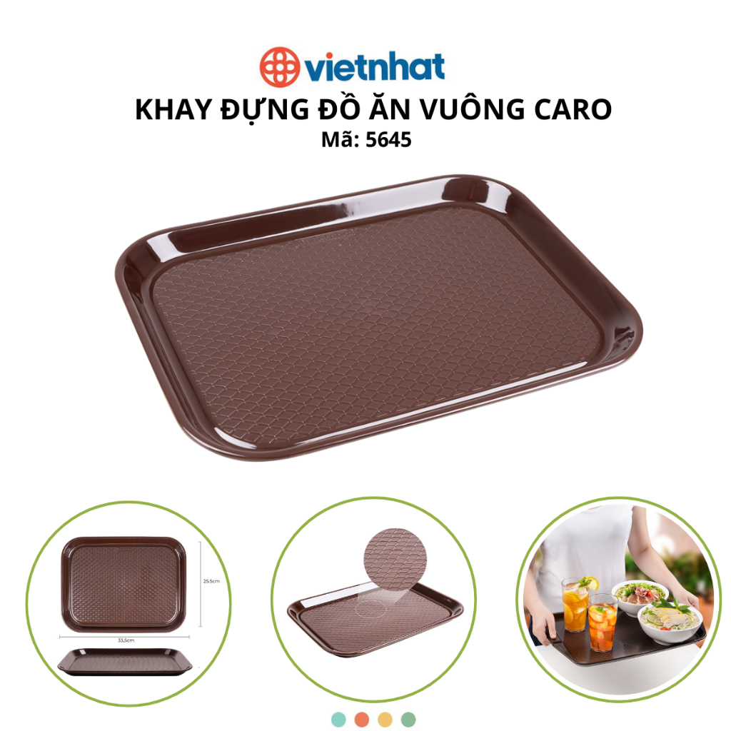 Khay đựng thực phẩm, Khay đựng đồ ăn mặt nhám chống trượt Chính Hãng VIỆT NHẬT
