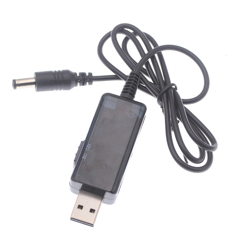 Cáp nguồn USB tăng áp chuyển nguồn đa năng từ USB 5V sang DC 9V / 12V giắc chui 5.5 / 3.5 mm