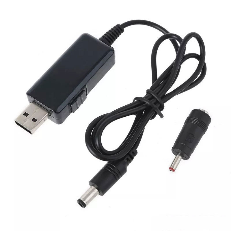 Cáp nguồn USB tăng áp chuyển nguồn đa năng từ USB 5V sang DC 9V / 12V giắc chui 5.5 / 3.5 mm