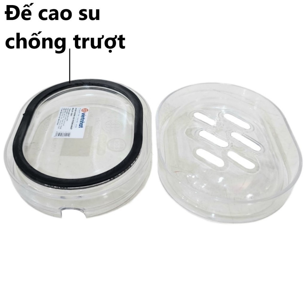 Khay đựng xà phòng trong suốt Chính Hãng VIỆT NHẬT (Mã 5601)