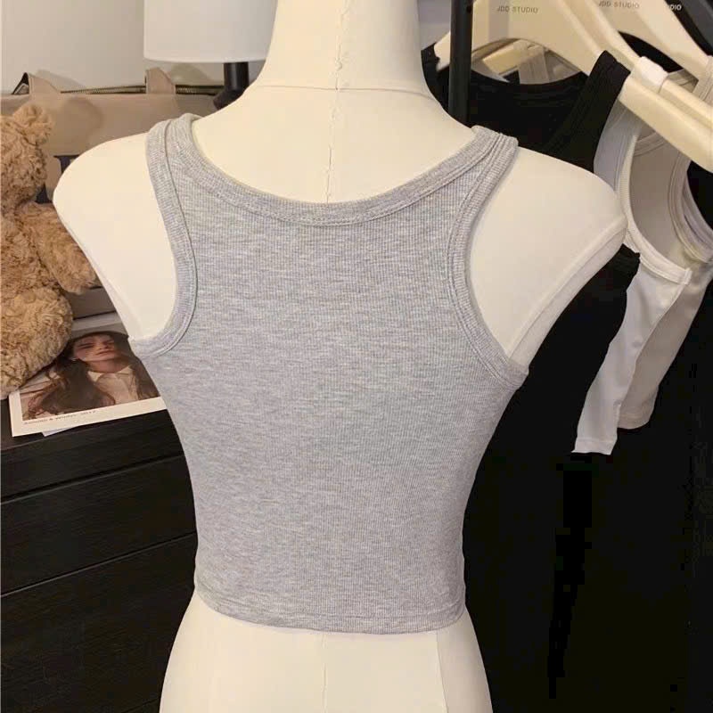 Áo Croptop Ba Lỗ Nữ Ngược Ôm Body Chất Thun Gân Cao Cấp Mền Mát Co Giãn Tốt Mặc Đep 2076