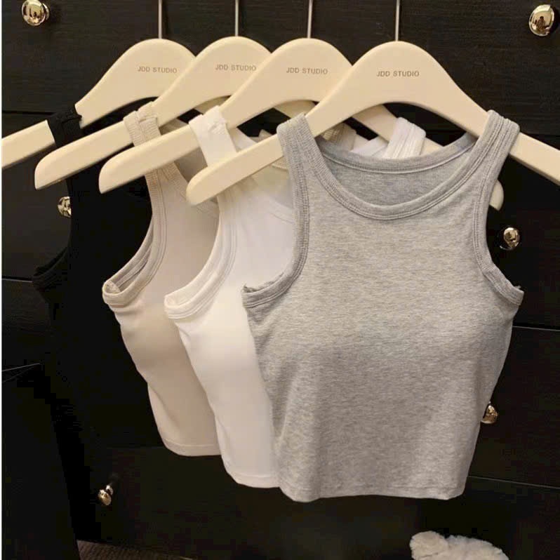 Áo Croptop Ba Lỗ Nữ Ngược Ôm Body Chất Thun Gân Cao Cấp Mền Mát Co Giãn Tốt Mặc Đep 2076