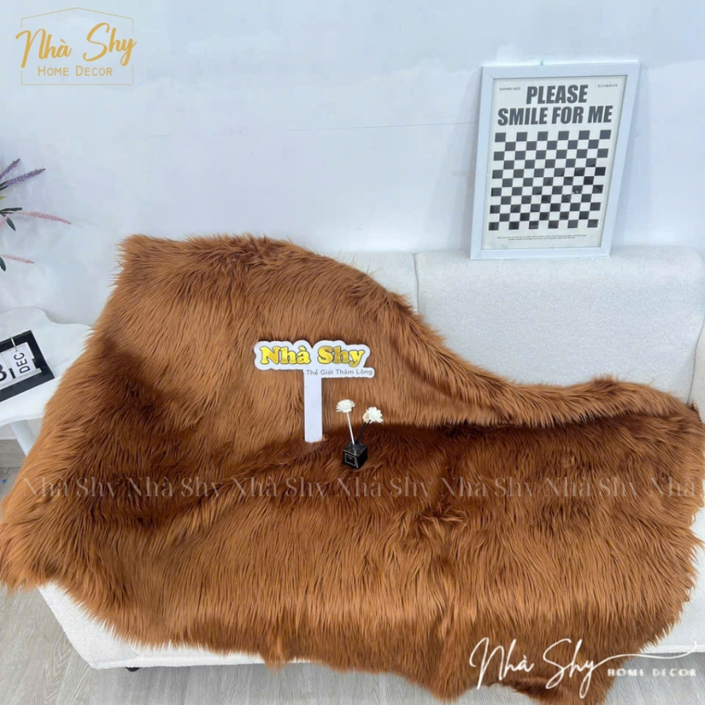 Thảm Lông Trải Trang Trí Ghế - Lông Tơ Nhiễn Loại Cao Cấp - Nhiều Size - Nhà Shy Home Decor