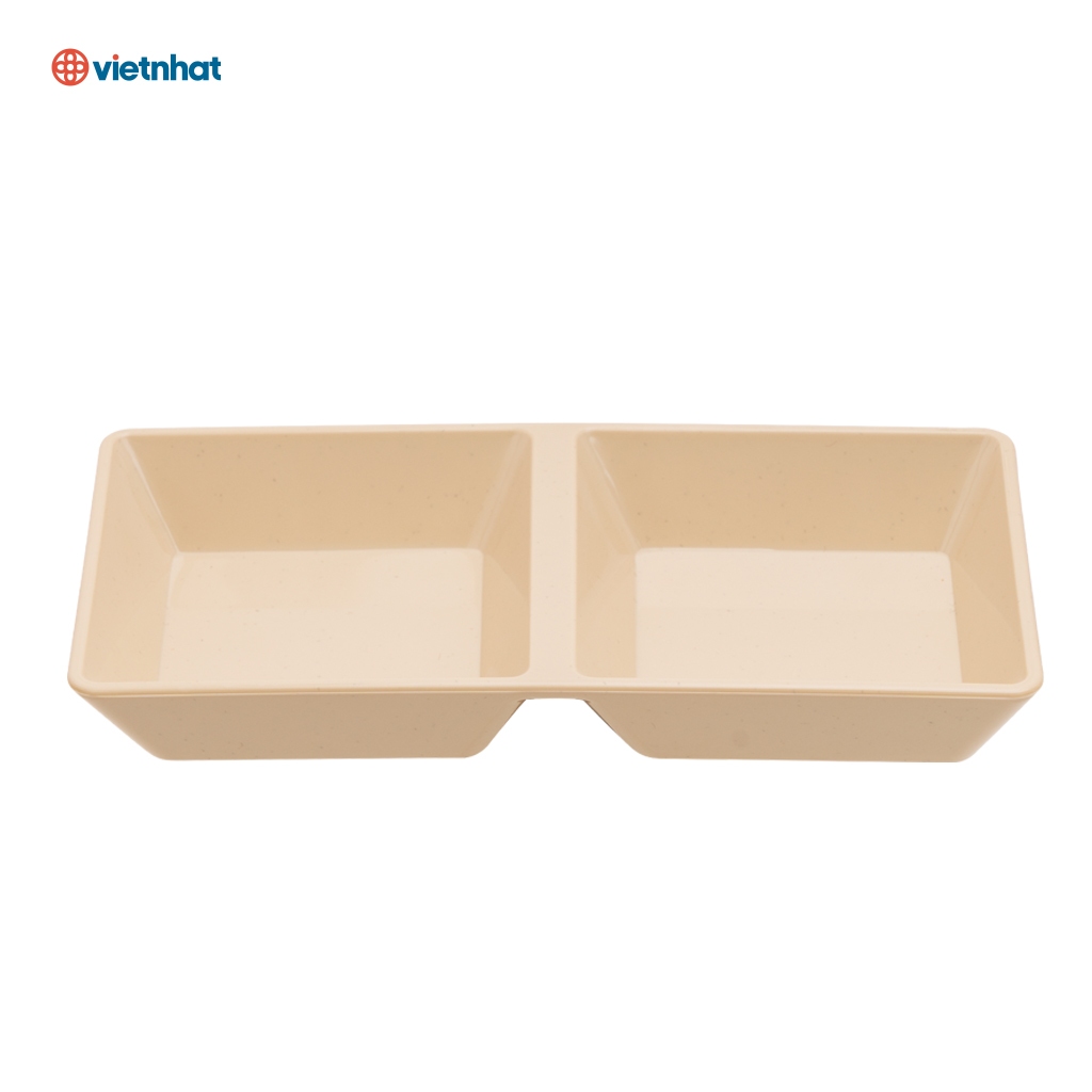 Combo 10 Đĩa Chấm Phíp 2 Ngăn Chính Việt Nhật (Mã 1220)