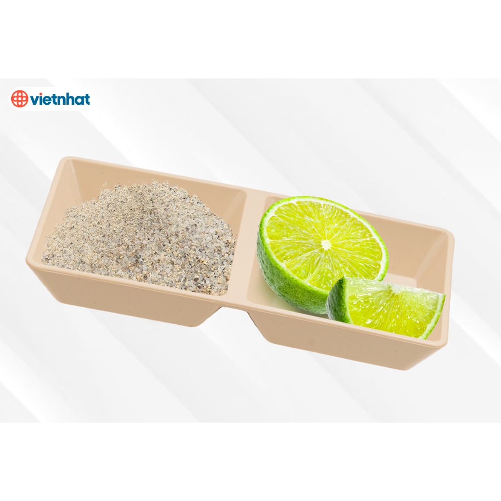 Combo 10 Đĩa Chấm Phíp 2 Ngăn Chính Việt Nhật (Mã 1220)
