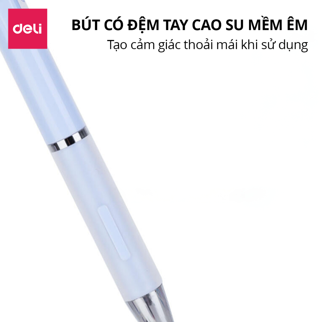 Ảnh Bút Chì Kim Pastel Deli Ngòi 0.5-0.7mm Đệm Tay Siêu Êm Cao Cấp Kèm Đầu Tẩy  Cải Tiến Cho Học Sinh Dân Văn Phòng Tiện Lợi 2