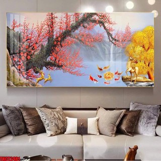 Bộ Tranh Tết Treo Tường Tráng Gương In UV Cao Cấp Trang Trí Nhà Cửa Làm Quà Tặng Tân Gia
