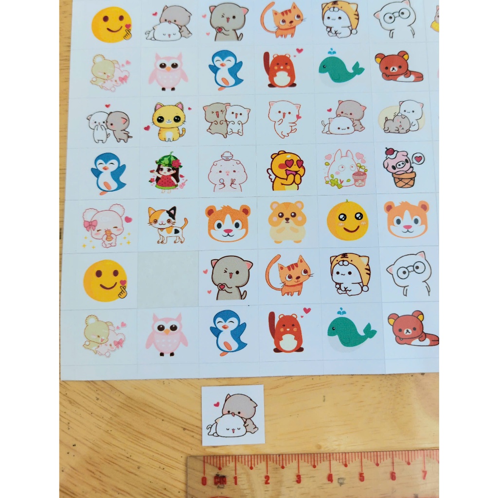 Sticker khen thưởng hình icon dễ thương tờ A4 - SP26 | Shopee Việt Nam