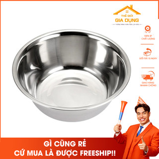 Bát inox đựng đồ ăn - Tô inox nhiều cỡ loại dày 30 cm