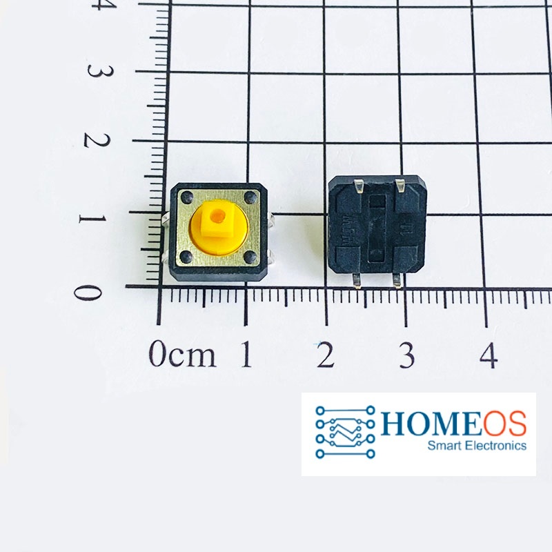 Nút nhấn 4 chân 12x12x7.3mm không có chốt định vị