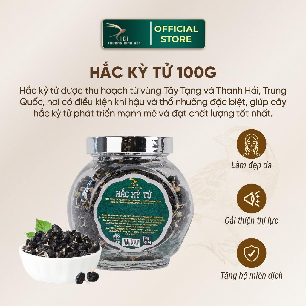 Ảnh Hắc Kỳ Từ VIP CiCi Thượng Đỉnh Yến Lọ 100g Nguyên Chất Thanh Nhiệt Giải Độc Tăng Cường Sức Khỏe 1