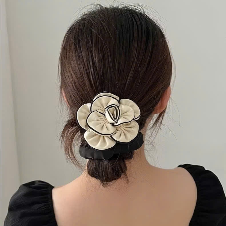 Dây Buộc Tóc Hoa Trà Lớn Thanh Lịch Cổ Điển Đi Tiệc Đi Chơi Phụ Kiện Tóc Nữ Empoli