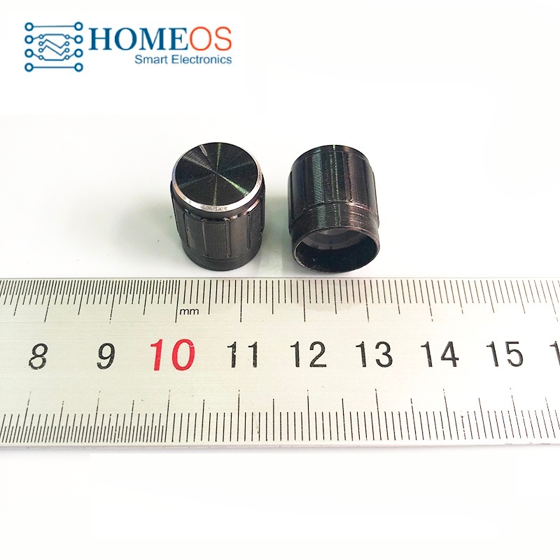 [ combo 10] Núm chiết áp nhôm 13x17mm (màu đen)
