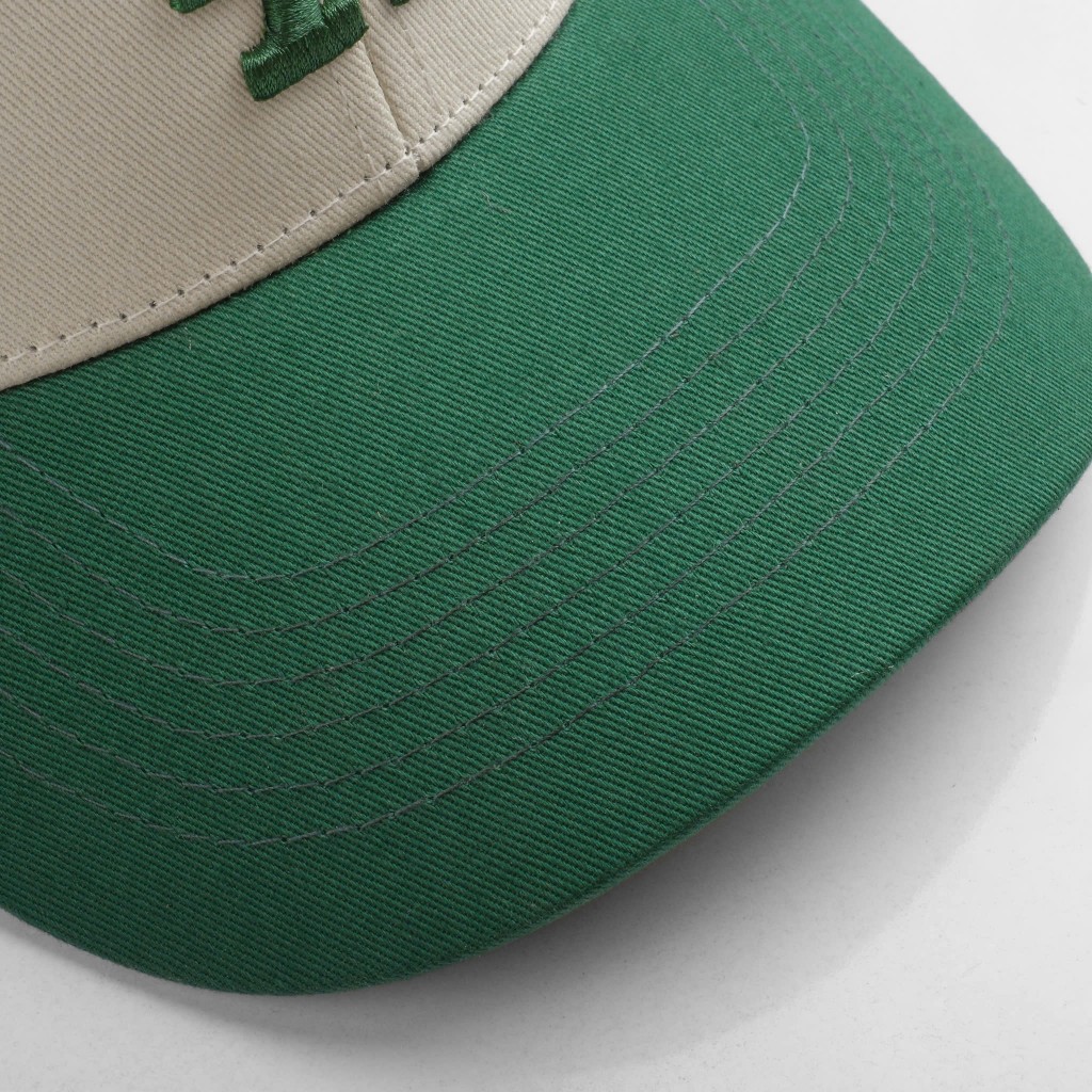Mũ Nón lưỡi trai Meowist chất liệu vải Kaki Cream Green Logo LA , nón lưỡi trai Thời trang, Thể thao