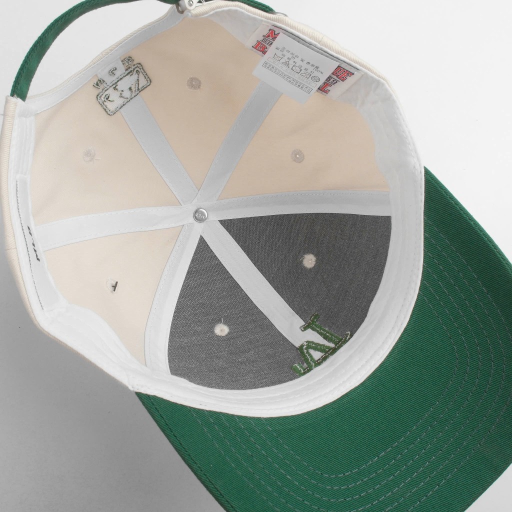 Mũ Nón lưỡi trai Meowist chất liệu vải Kaki Cream Green Logo LA , nón lưỡi trai Thời trang, Thể thao
