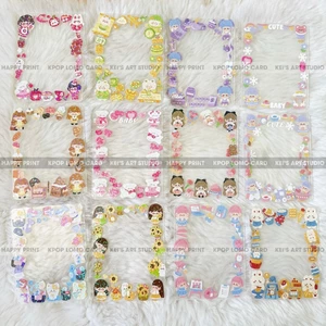 Set 10 cái toploader B8 hoặc A7 ngẫu nhiên trang trí sticker sẵn đơn giản