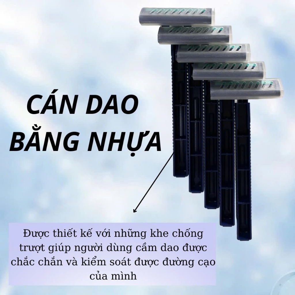 Dao Cạo Râu 2 Lưỡi Kép Thân Nhựa Avatar Dành Cho Nam Giới (Set 5 Dao Cạo)