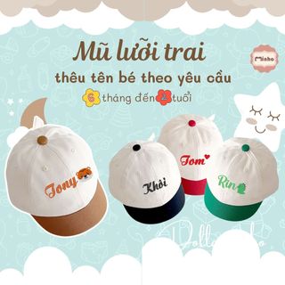 Mũ Lưỡi Trai Thêu Tên Cho Em Bé - Phong Cách và An Toàn
