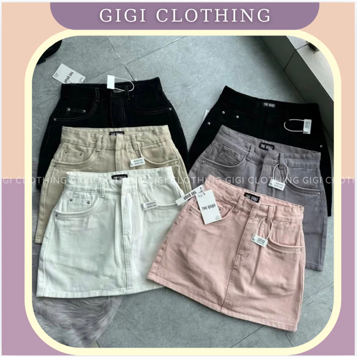 Women's Soft Multi-color Dress Skirt Jean GiGi KaKi