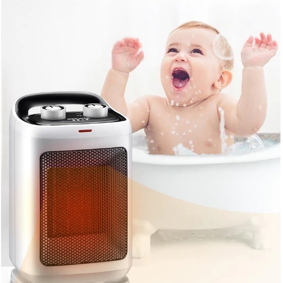 Máy sưởi Gốm Ceramic công suất 1500W, Quạt sưởi trong phòng làm ấm nhanh, Sưởi Gốm tự ngắt
