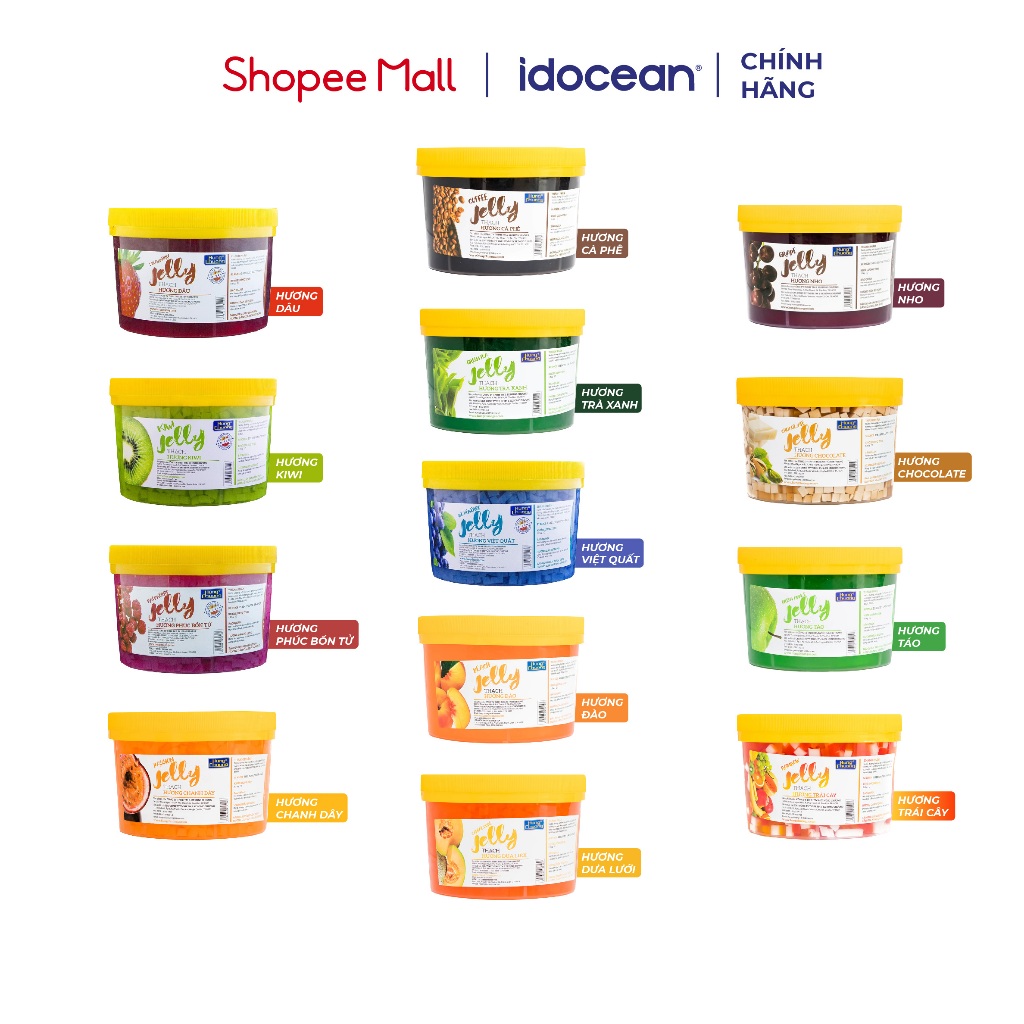 Thạch Trái Cây Hùng Chương 2.2KG (Thạch Jelly, Thạch Jelly Trái Cây, Thạch Rau Câu, Jelly Thạch, Topping Trà Sữa)