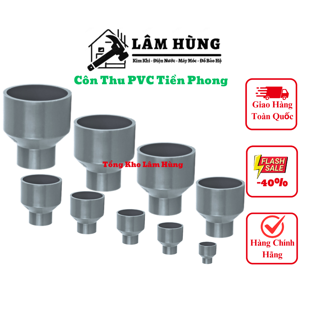 Côn Thu Ống PVC - Côn Thu 110 - Côn Thu 90 - Côn Thu 75 - Côn Thu 60 ...