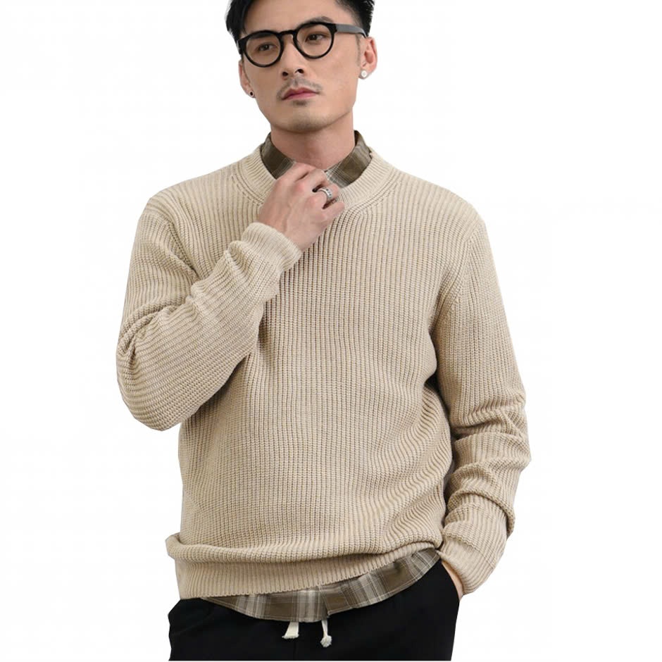 Áo Len Nam  Cổ Tròn Chất Len Lông Cừu Hạt Gạo, Dày Dặn, Ấm Áp, Form Dáng Hàn Quốc Halley N21