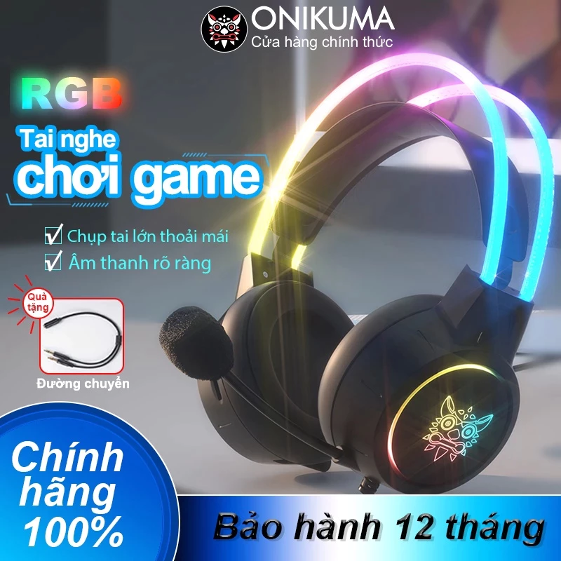 Tai nghe ONIKUMA X15 Gaming RGB