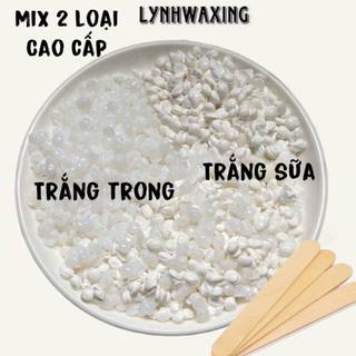 COMBO CƠ BẢN, 100g sáp wax lông sữa dừa lyihome, chất dẻo thơm bám lông tốt, kèm chén silicon, serum