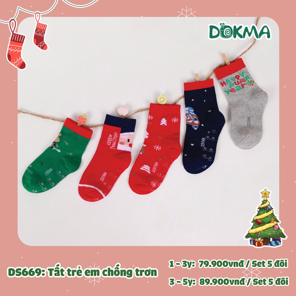 (0-5Y) Set 5 Đôi Tất Dokma Đáng Yêu Bé Trai, Bé Gái DS669 DS670 DS765
