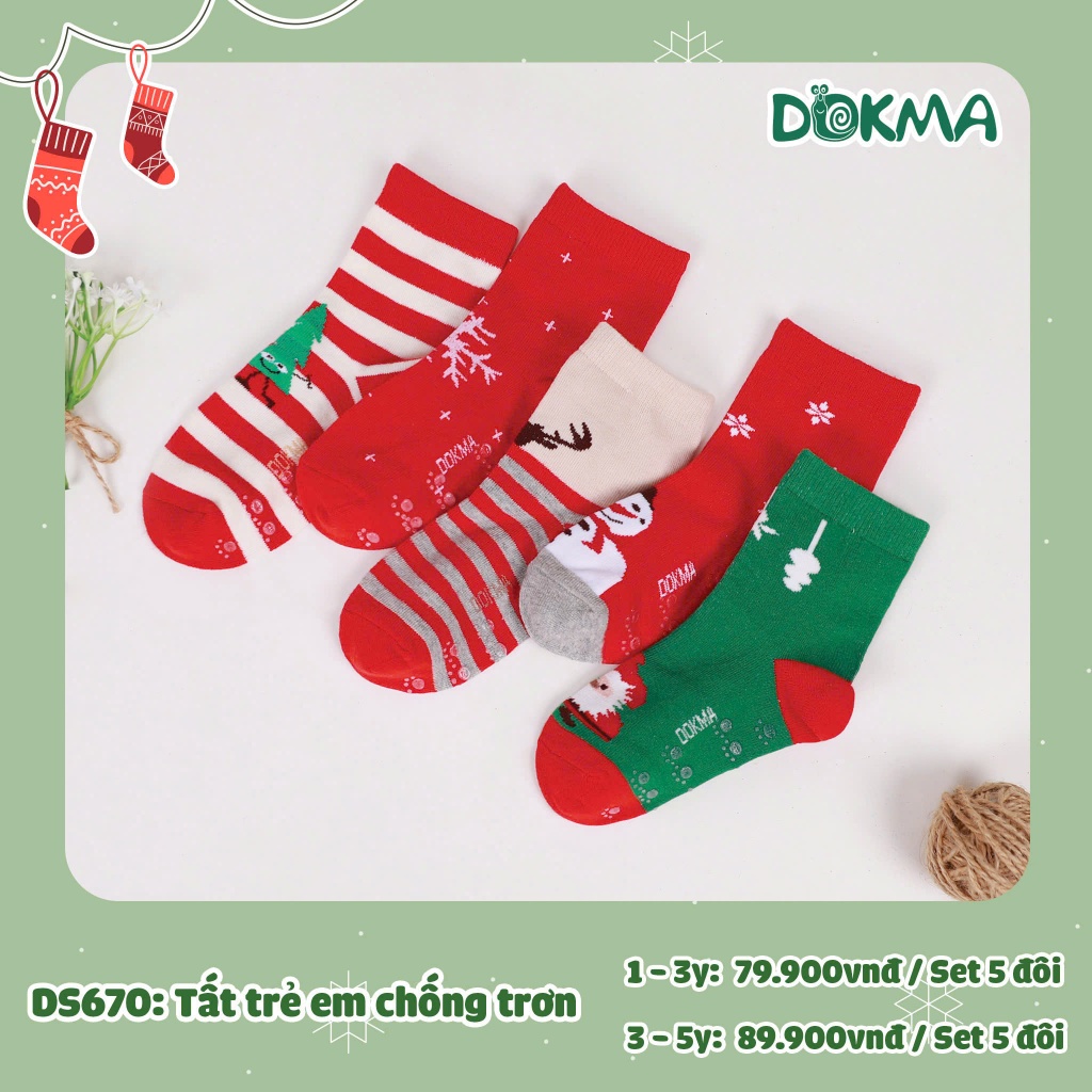 (0-5Y) Set 5 Đôi Tất Dokma Đáng Yêu Bé Trai, Bé Gái DS669 DS670 DS765