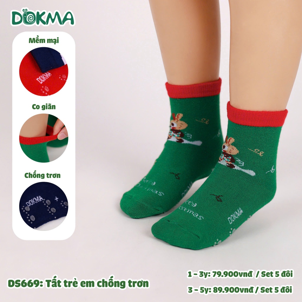 (0-5Y) Set 5 Đôi Tất Dokma Đáng Yêu Bé Trai, Bé Gái DS669 DS670 DS765