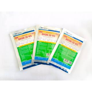 Thuốc thú y Brom 20Ws gói 1kg Vb Pharma giúp long đờm giảm ho ở vật nuôi: heo bò gà vịt