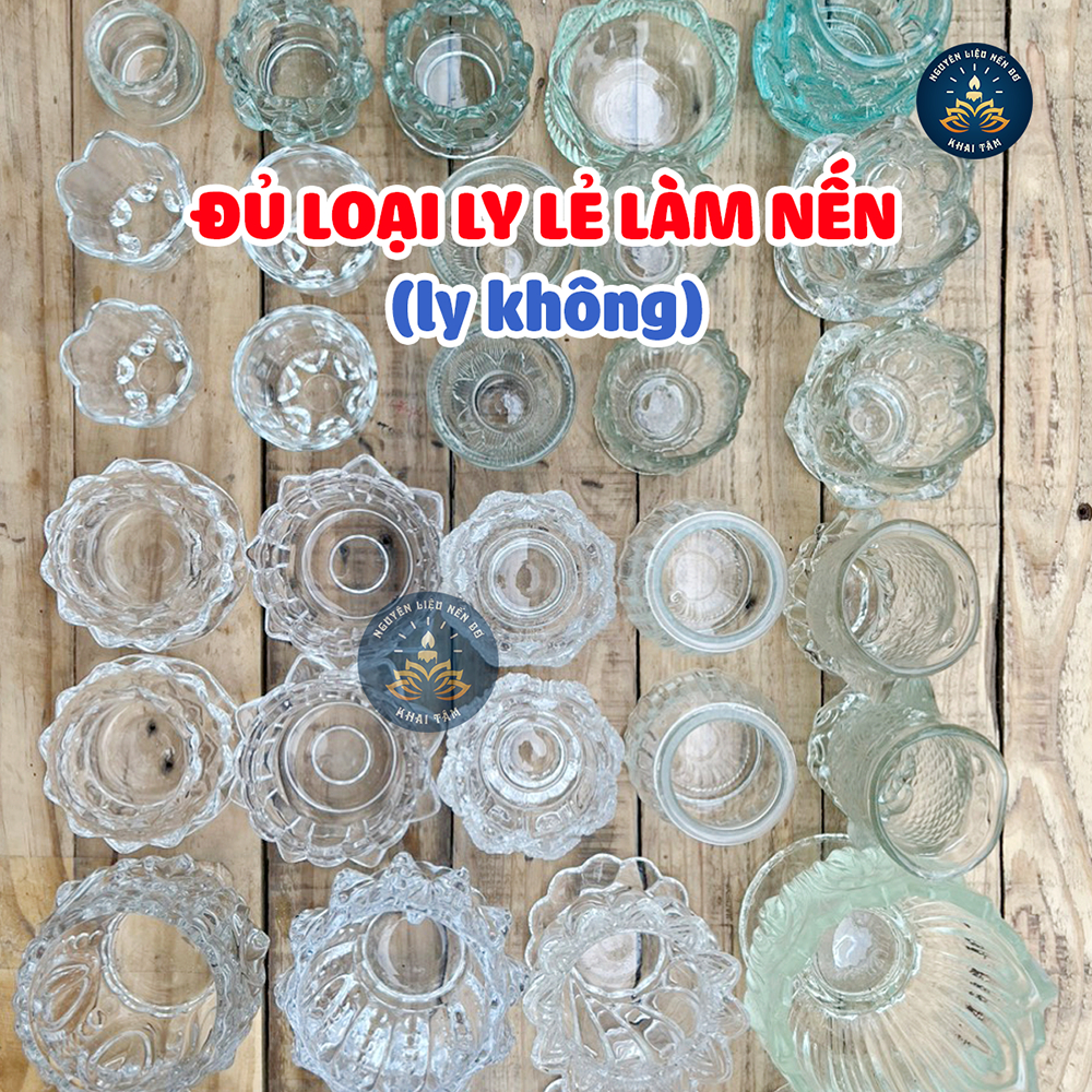 [LY LẺ] 1 Cặp Ly Thủy Tinh Làm Nến Đủ Loại, Dùng Thay Thế Ly Vỡ, Nguyên ...