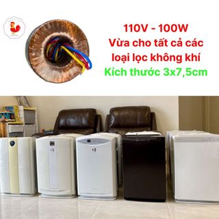 Biến áp gắn trong 220V ra 110V quạt Nhật, lọc không khí, biến áp đổi điện 100v 110v
