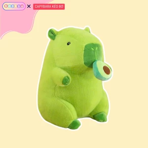 Capybara Màu Xanh Lá Gấu Bông Capybara Xanh Bơ Mottor Kéo Rút Chậm Capybara Xanh Lá Chất Liệu Vải Lông Cao Cấp