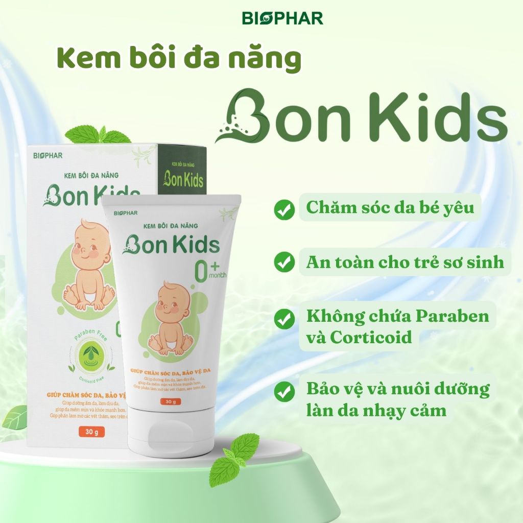 Kem Bôi Đa Năng BON KIDS Bảo Vệ Làn Da Nhạy Cảm Cho Trẻ Em và Người Lớn Tuýp 30g