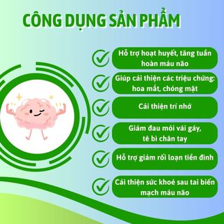 Combo 05 Hộp Bổ Não Biophar Ginkgo Biloba Q10-GABA, Viên Uống Bổ Não, Tuần Hoàn Não Hộp 60 Viên