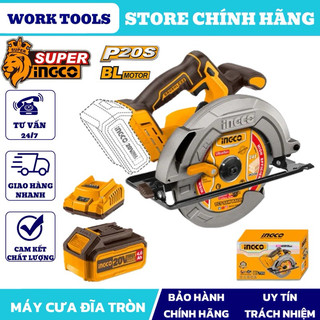 INGCO Máy cưa đĩa tròn dùng pin 20V-185mm CSLI1851 & CSLI18511