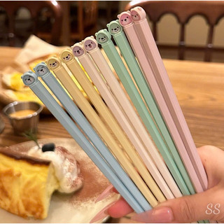 Sét 5 đôi đũa hoạ tiết hoạt hình gấu, mèo dễ thương đáng yêu 🌸 tuyển sỉ🌸