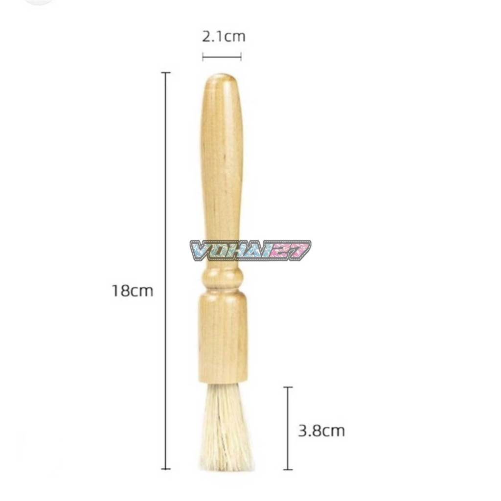 Cọ vệ sinh máy xay, máy pha cà phê tay cầm gỗ - Chổi vệ sinh máy cà phê