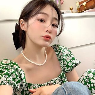 Vòng Cổ Chuỗi Hạt NgọcTrai  Mặc Áo Dài Sườn Xám Phụ Kiện Chụp Ảnh Cổ Trang Việt Phục Hán Phục Thanh Lịch Công Sở