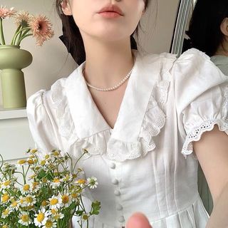 Vòng Cổ Chuỗi Hạt NgọcTrai  Mặc Áo Dài Sườn Xám Phụ Kiện Chụp Ảnh Cổ Trang Việt Phục Hán Phục Thanh Lịch Công Sở