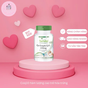 Viên uống Coenzyme Q10 Fairvital - Trẻ Hoá Trứng 200mg 90 viên