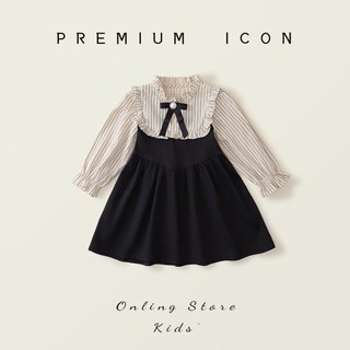𝐀𝐩𝐫𝐢𝐥 𝐛𝐞́𝐛𝐞́ - Premium icon Váy cao cấp phong cách nữ sinh cho bé gái thanh lịch xuân thu