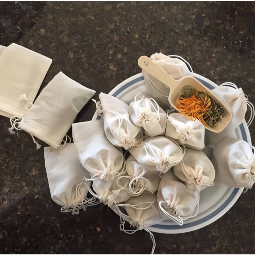 Túi lọc 100% cotton, lọc trà, lọc cà phê, Túi lọc nấu ăn, hầm thuốc, dùng được nhiều lần