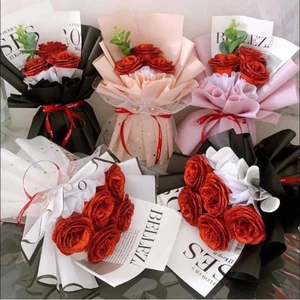 Bó hoa nhũ kim tuyến 1,3,5, 7 bông siêu xinh giá rẻ làm quà tặng sinh nhật, valentine, 20/10, 20/11, noel (Maya Flower)